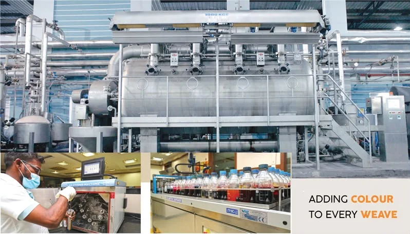 Computer-controlled textile dyeing plant and colour laboratory